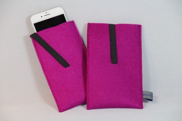 Filz-Smartphonehülle in pink